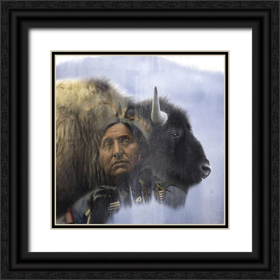 Allen, Kimberly 26x26 Black Ornate Wood Framed with Double Matting Museum Art Print Titled - Chief
