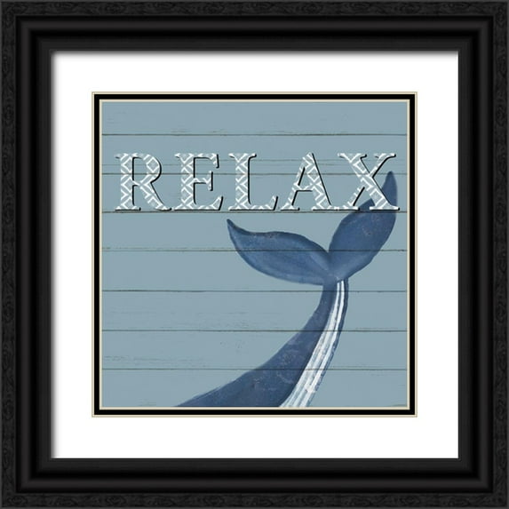Allen, Kimberly 26x26 Black Ornate Wood Framed with Double Matting Museum Art Print Titled - Coastal Relaxation