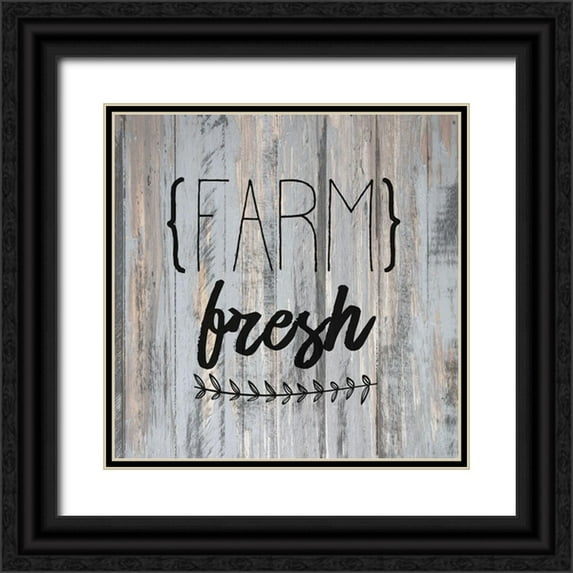 Allen, Kimberly 26x26 Black Ornate Wood Framed with Double Matting Museum Art Print Titled - Farm Fresh