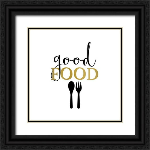 Allen, Kimberly 26x26 Black Ornate Wood Framed with Double Matting Museum Art Print Titled - Good Wine 1