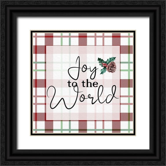 Allen, Kimberly 26x26 Black Ornate Wood Framed with Double Matting Museum Art Print Titled - Joy to the World