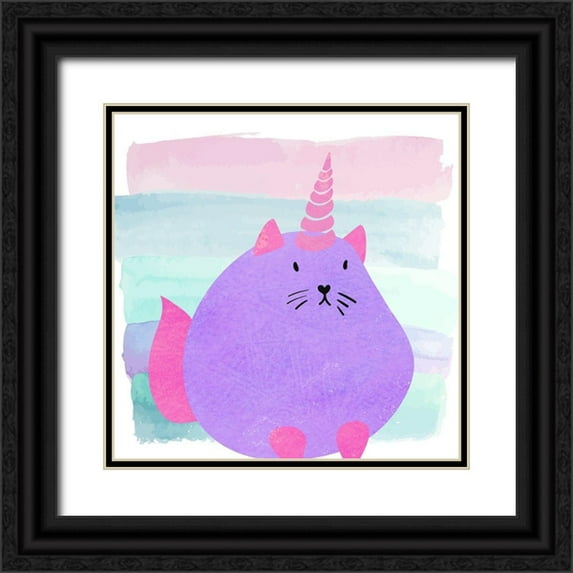 Allen, Kimberly 26x26 Black Ornate Wood Framed with Double Matting Museum Art Print Titled - Kittyhorn Ombre 5