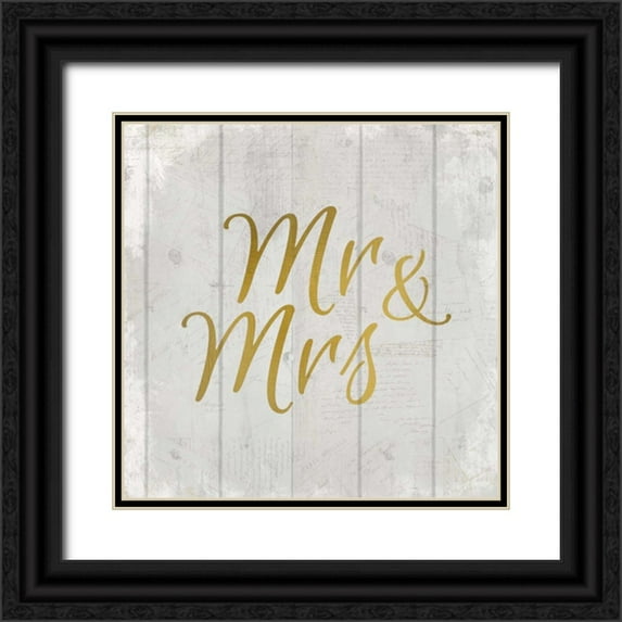 Allen, Kimberly 26x26 Black Ornate Wood Framed with Double Matting Museum Art Print Titled - Mr and Mrs