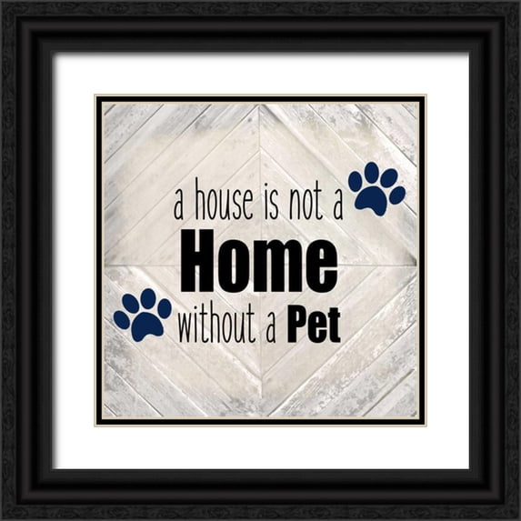 Allen, Kimberly 26x26 Black Ornate Wood Framed with Double Matting Museum Art Print Titled - Paws A