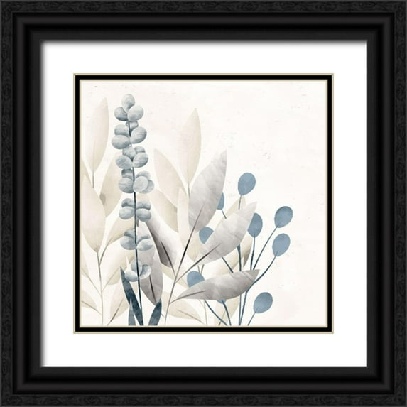 Allen, Kimberly 26x26 Black Ornate Wood Framed with Double Matting Museum Art Print Titled - Simply Blessed Floral 4