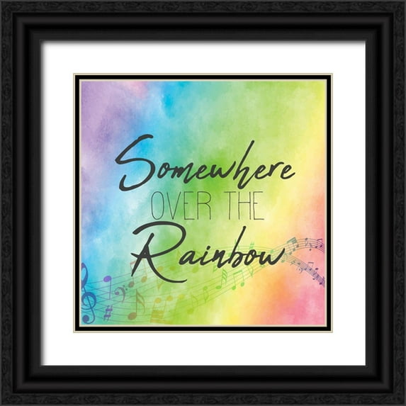 Allen, Kimberly 26x26 Black Ornate Wood Framed with Double Matting Museum Art Print Titled - Somewhere 1