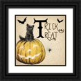 thumbnail image 1 of Allen, Kimberly 26x26 Black Ornate Wood Framed with Double Matting Museum Art Print Titled - Trick or Treat Cat, 1 of 4