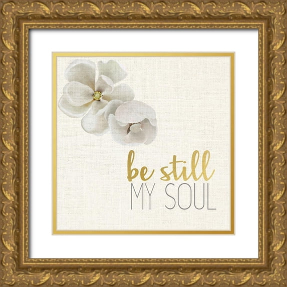 Allen, Kimberly 26x26 Gold Ornate Wood Framed with Double Matting Museum Art Print Titled - Be Still my Soul 3