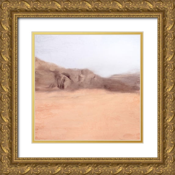 Allen, Kimberly 26x26 Gold Ornate Wood Framed with Double Matting Museum Art Print Titled - Desert Scape