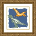 thumbnail image 1 of Allen, Kimberly 26x26 Gold Ornate Wood Framed with Double Matting Museum Art Print Titled - Dino Strong 2 v2, 1 of 4