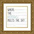 thumbnail image 1 of Allen, Kimberly 26x26 Gold Ornate Wood Framed with Double Matting Museum Art Print Titled - Eat Sleep Beach 4, 1 of 4