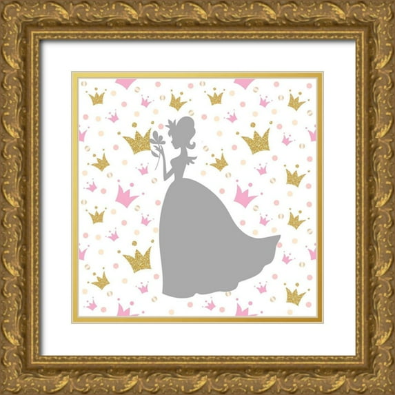 Allen, Kimberly 26x26 Gold Ornate Wood Framed with Double Matting Museum Art Print Titled - Princess Dreams 3