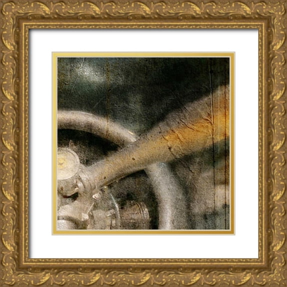 Allen, Kimberly 26x26 Gold Ornate Wood Framed with Double Matting Museum Art Print Titled - Propeller B - top right