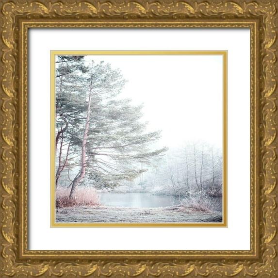 Allen, Kimberly 26x26 Gold Ornate Wood Framed with Double Matting Museum Art Print Titled - Silence