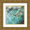 thumbnail image 1 of Allen, Kimberly 26x26 Gold Ornate Wood Framed with Double Matting Museum Art Print Titled - Teal Gem 2, 1 of 4