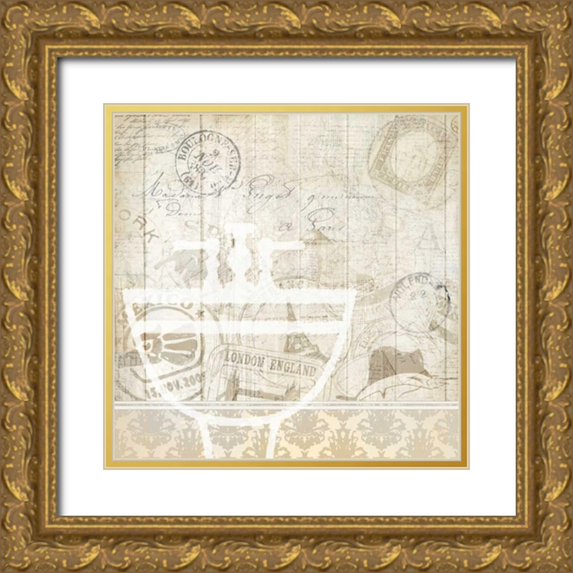 Allen, Kimberly 26x26 Gold Ornate Wood Framed with Double Matting Museum Art Print Titled - Travel 2