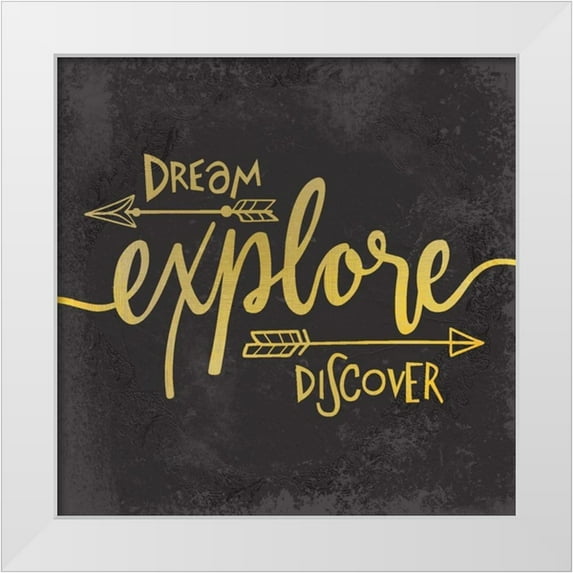 Allen, Kimberly 26x26 White Modern Wood Framed Museum Art Print Titled - Adventure Awaits 3