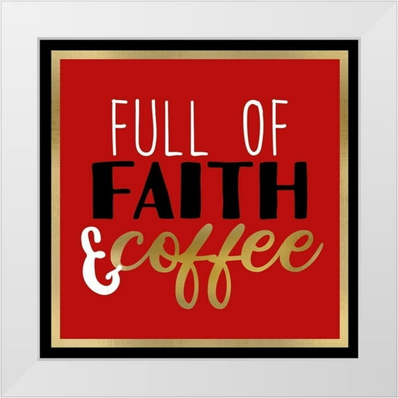 Allen, Kimberly 26x26 White Modern Wood Framed Museum Art Print Titled - Coffee Lipstick 2