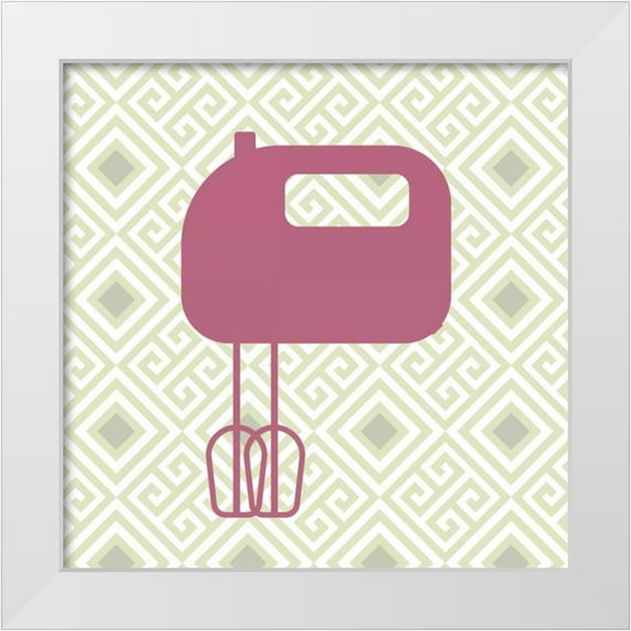 Allen, Kimberly 26x26 White Modern Wood Framed Museum Art Print Titled - Kitchen Time 3