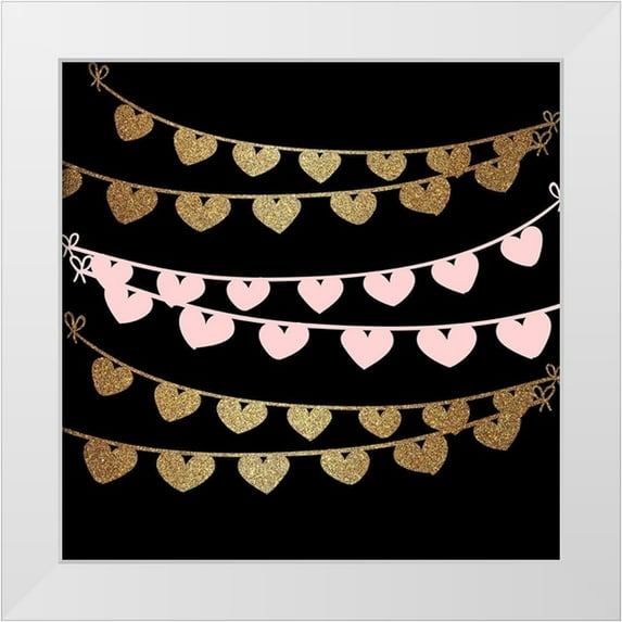 Allen, Kimberly 26x26 White Modern Wood Framed Museum Art Print Titled - Mon Amour 5