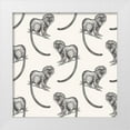 thumbnail image 1 of Allen, Kimberly 26x26 White Modern Wood Framed Museum Art Print Titled - Monkey Pattern, 1 of 4