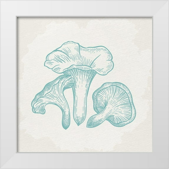 Allen, Kimberly 26x26 White Modern Wood Framed Museum Art Print Titled - Mushroom Love 1