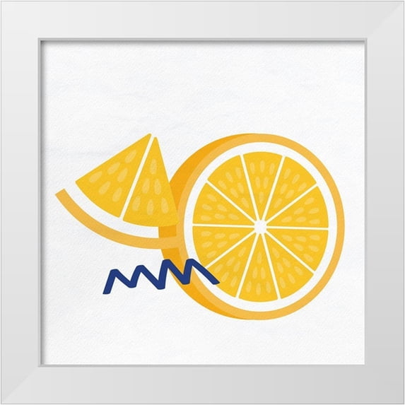 Allen, Kimberly 26x26 White Modern Wood Framed Museum Art Print Titled - Orange Slice 2