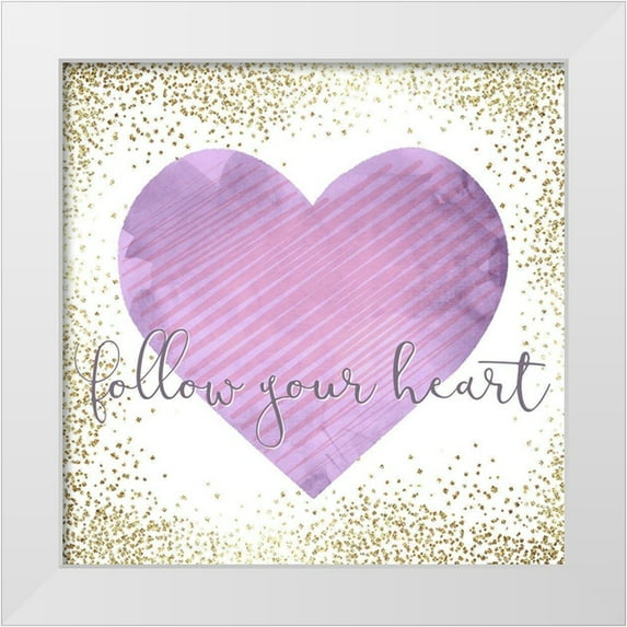 Allen, Kimberly 26x26 White Modern Wood Framed Museum Art Print Titled - Princess Heart 1