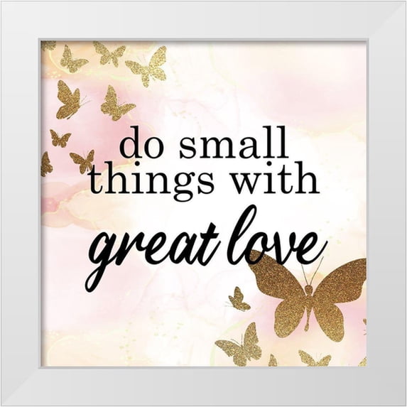 Allen, Kimberly 26x26 White Modern Wood Framed Museum Art Print Titled - Small Things 2