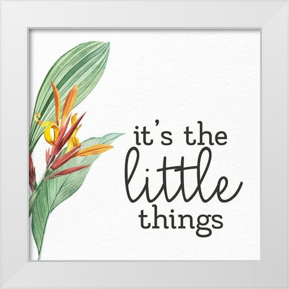Allen, Kimberly 26x26 White Modern Wood Framed Museum Art Print Titled - The Little Things