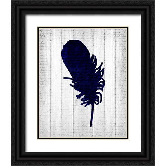 Allen, Kimberly 26x32 Black Ornate Wood Framed with Double Matting Museum Art Print Titled - Feathered 2