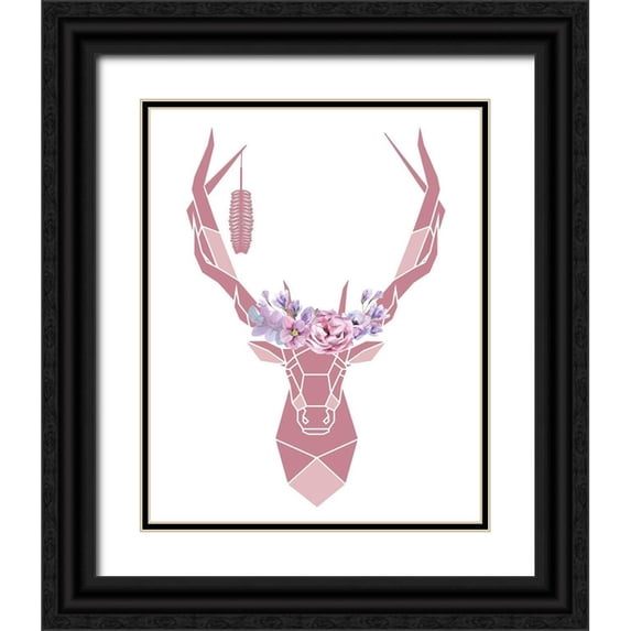 Allen, Kimberly 26x32 Black Ornate Wood Framed with Double Matting Museum Art Print Titled - Geo Animal 2