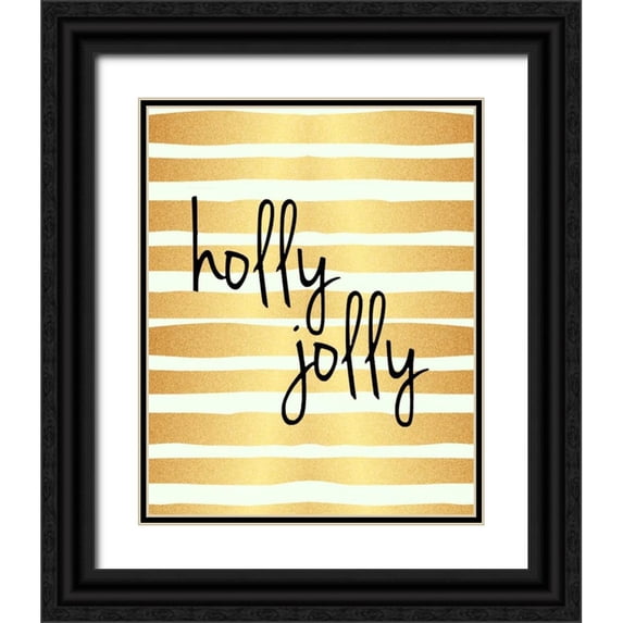 Allen, Kimberly 26x32 Black Ornate Wood Framed with Double Matting Museum Art Print Titled - Holly Jolly