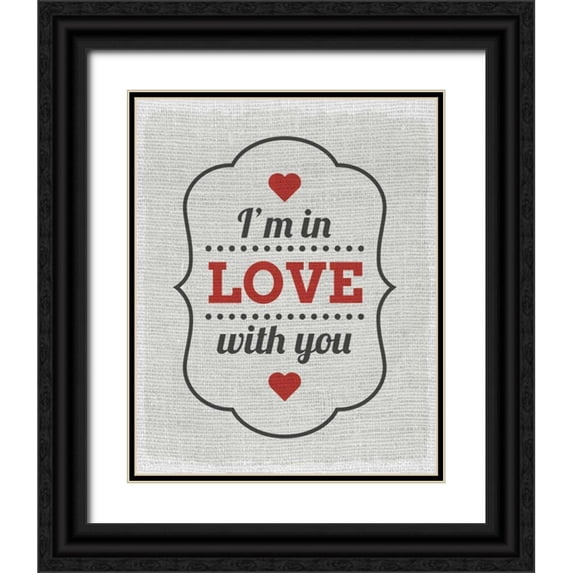 Allen, Kimberly 26x32 Black Ornate Wood Framed with Double Matting Museum Art Print Titled - Im In Love