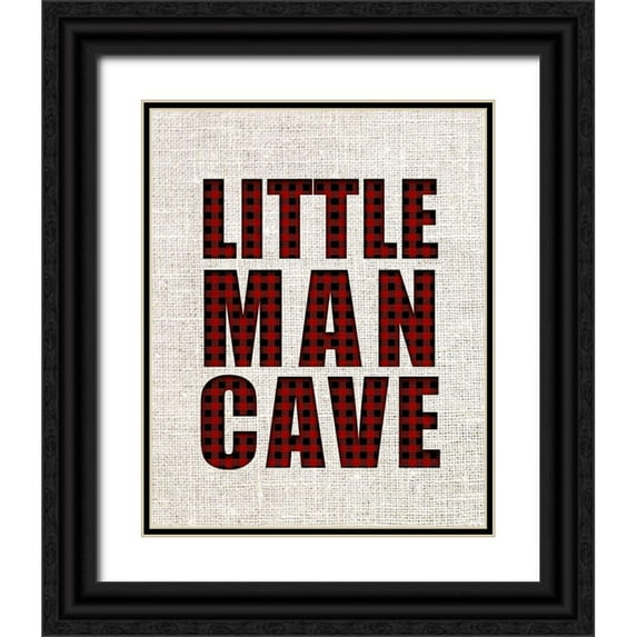Allen, Kimberly 26x32 Black Ornate Wood Framed with Double Matting Museum Art Print Titled - Little Man Plaid 2