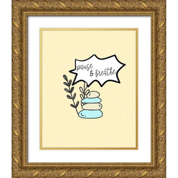 Allen, Kimberly 26x32 Gold Ornate Wood Framed with Double Matting Museum Art Print Titled - Mindfulness 5