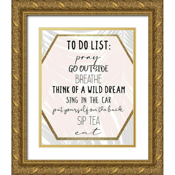 Allen, Kimberly 26x32 Gold Ornate Wood Framed with Double Matting Museum Art Print Titled - To Do