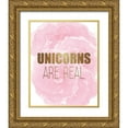 thumbnail image 1 of Allen, Kimberly 26x32 Gold Ornate Wood Framed with Double Matting Museum Art Print Titled - Unicorns are Real v2, 1 of 4