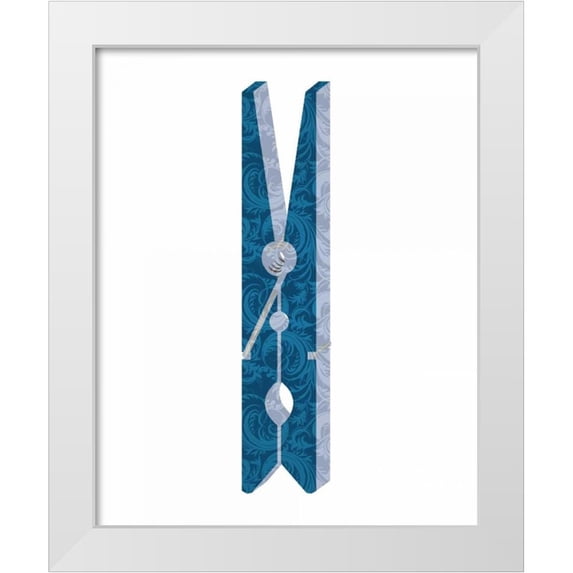 Allen, Kimberly 26x32 White Modern Wood Framed Museum Art Print Titled - Clothespin 3