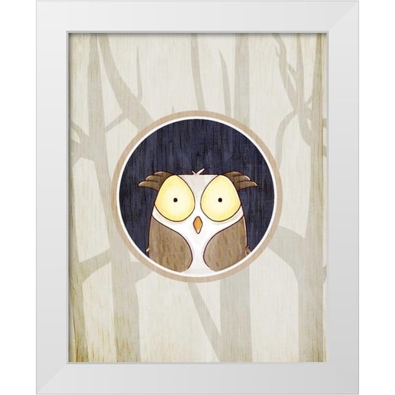 Allen, Kimberly 26x32 White Modern Wood Framed Museum Art Print Titled - Forest Animals 2