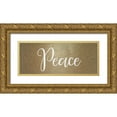 thumbnail image 1 of Allen, Kimberly 32x15 Gold Ornate Wood Framed with Double Matting Museum Art Print Titled - Peace Noel 1, 1 of 4