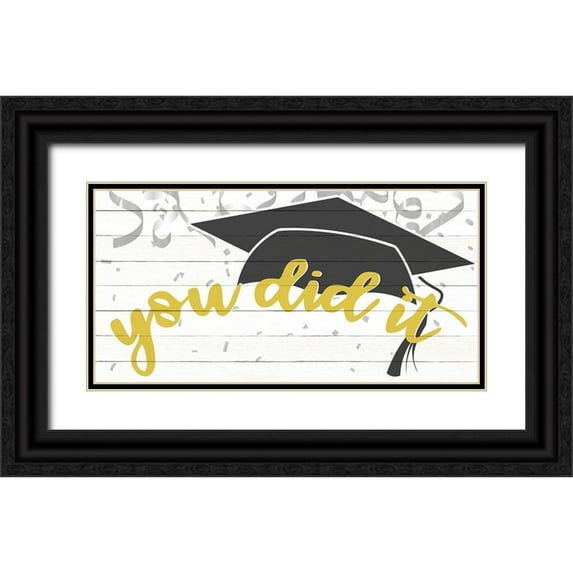 Allen, Kimberly 32x18 Black Ornate Wood Framed with Double Matting Museum Art Print Titled - You Did It
