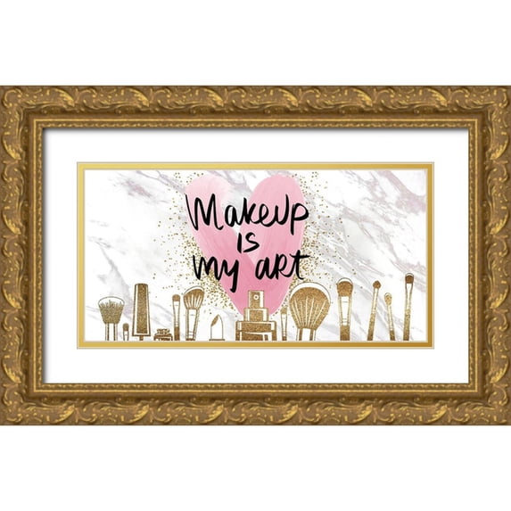 Allen, Kimberly 32x18 Gold Ornate Wood Framed with Double Matting Museum Art Print Titled - Art Makeup 1