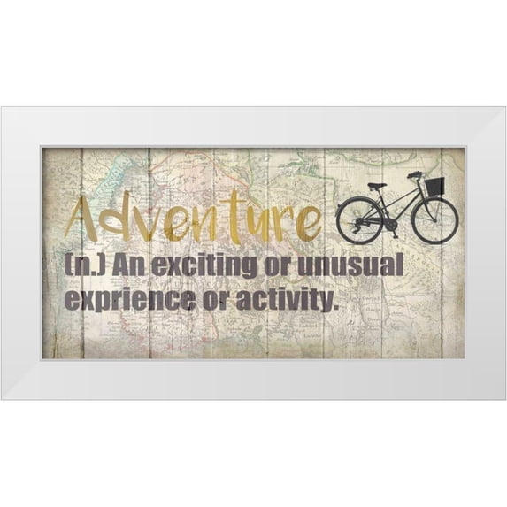 Allen, Kimberly 32x18 White Modern Wood Framed Museum Art Print Titled - Adventure Awaits 4