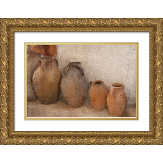 Allen, Kimberly 32x23 Gold Ornate Wood Framed with Double Matting Museum Art Print Titled - In A Row