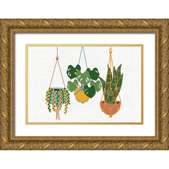 Allen, Kimberly 32x23 Gold Ornate Wood Framed with Double Matting Museum Art Print Titled - Three