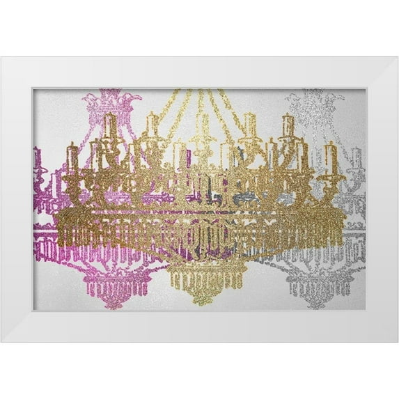 Allen, Kimberly 32x23 White Modern Wood Framed Museum Art Print Titled - Chandelier Trio