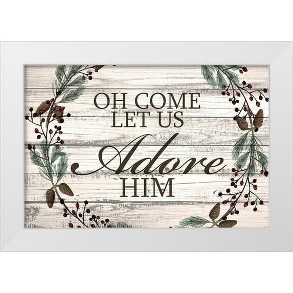 Allen, Kimberly 32x23 White Modern Wood Framed Museum Art Print Titled - Let Us