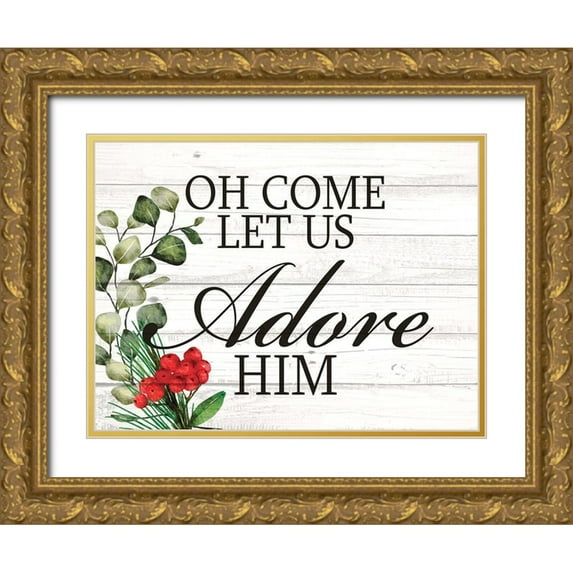 Allen, Kimberly 32x25 Gold Ornate Wood Framed with Double Matting Museum Art Print Titled - Adore