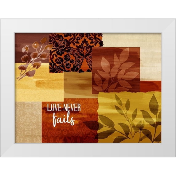 Allen, Kimberly 32x25 White Modern Wood Framed Museum Art Print Titled - Love Never Fails